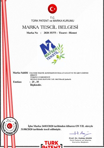 Mayser Textile Official Accreditation Document 1